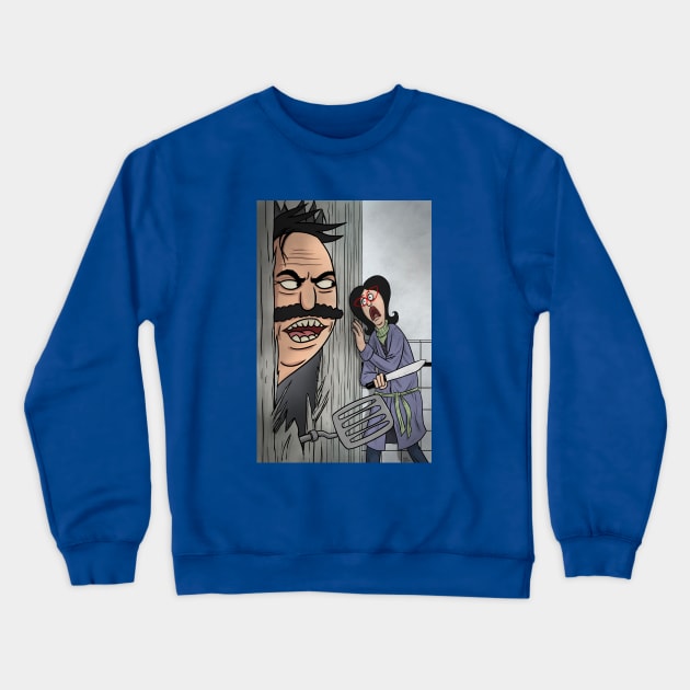 Bobs Burgers Here's Bobby The Shining Horror Pardoy Crewneck Sweatshirt by AtomicMadhouse